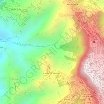 Mappa topografica Finca Anatolia, Morrogacho, altitudine, rilievo