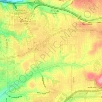 Mappa topografica Rolando, altitudine, rilievo