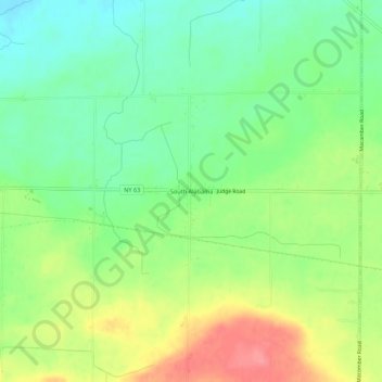 Mappa topografica South Alabama, altitudine, rilievo