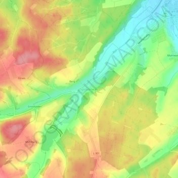 Mappa topografica Spindelwag, altitudine, rilievo