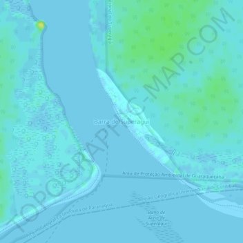 Mappa topografica Barra de Superagui, altitudine, rilievo