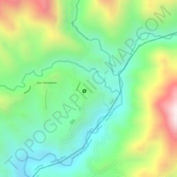 Mappa topografica Riochiquito, altitudine, rilievo