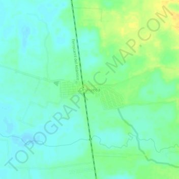 Mappa topografica Orihueca, altitudine, rilievo