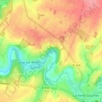 Mappa topografica Les Cailles, altitudine, rilievo