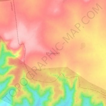 Mappa topografica Dhalewadi, altitudine, rilievo