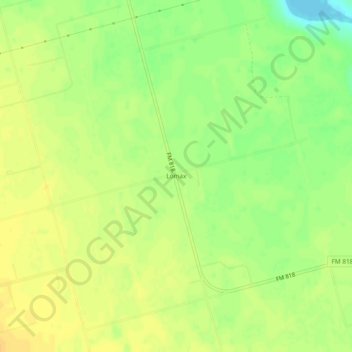Mappa topografica Lomax, altitudine, rilievo