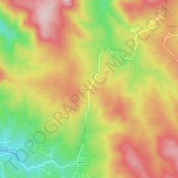 Mappa topografica Moonridge, altitudine, rilievo