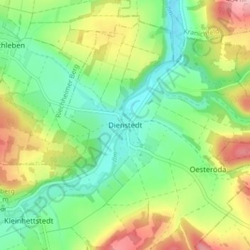 Mappa topografica Dienstedt, altitudine, rilievo