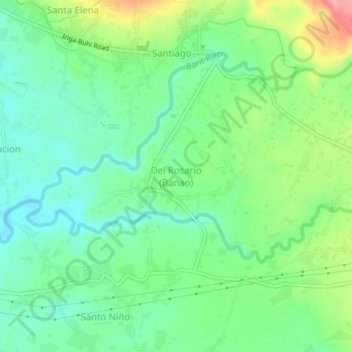 Mappa topografica Del Rosario (Banao), altitudine, rilievo