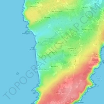 Mappa topografica La Palue, altitudine, rilievo
