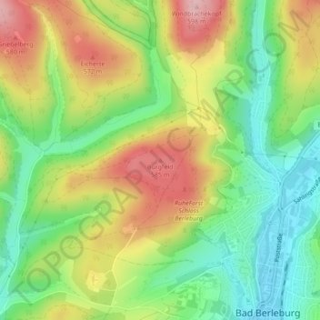 Mappa topografica Burgfeld, altitudine, rilievo