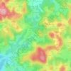 Mappa topografica Nouallet, altitudine, rilievo