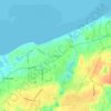 Mappa topografica East Brewster, altitudine, rilievo