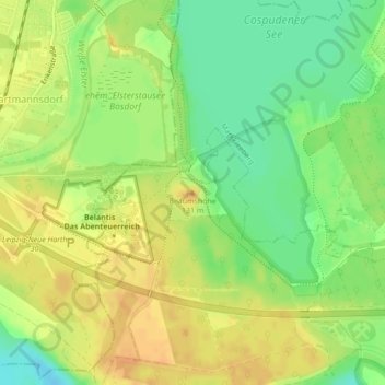 Mappa topografica Bistumshöhe, altitudine, rilievo