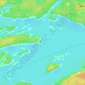 Mappa topografica Windy Point, altitudine, rilievo