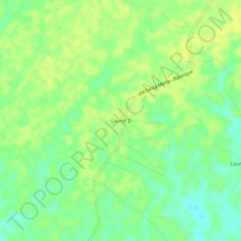 Mappa topografica Laurel 2, altitudine, rilievo