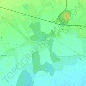 Mappa topografica Fusea, altitudine, rilievo