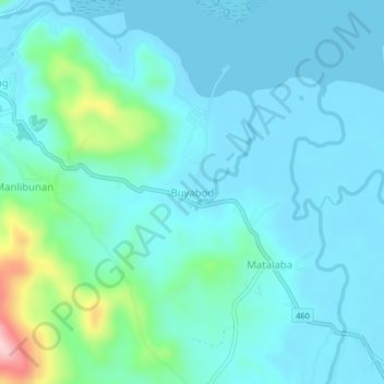 Mappa topografica Buyabod, altitudine, rilievo