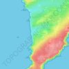 Mappa topografica Dunes de Kerdreux, altitudine, rilievo