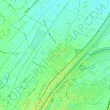 Mappa topografica Kriessern, altitudine, rilievo