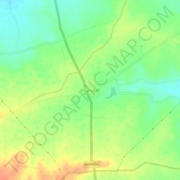 Mappa topografica Khandali, altitudine, rilievo