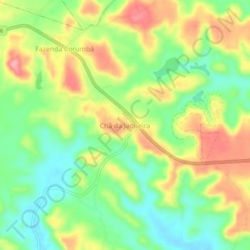 Mappa topografica Chã da Jaqueira, altitudine, rilievo