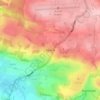 Mappa topografica Redhill, altitudine, rilievo