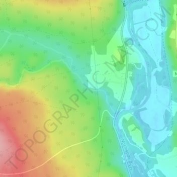 Mappa topografica Dunbar Falls, altitudine, rilievo