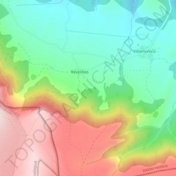 Mappa topografica Lavizán, altitudine, rilievo