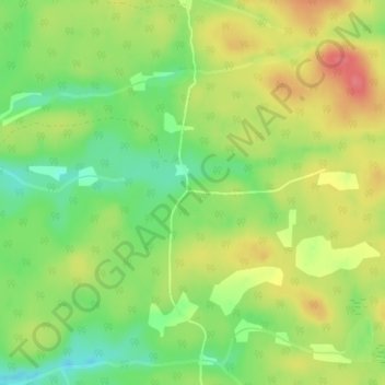 Mappa topografica Rye, altitudine, rilievo