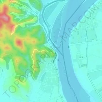 Mappa topografica Golden Triangle, altitudine, rilievo