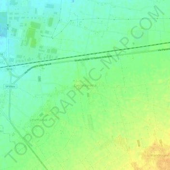 Mappa topografica Cascinagrossa, altitudine, rilievo