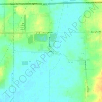 Mappa topografica Larsen, altitudine, rilievo