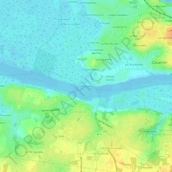 Mappa topografica Le Paradis, altitudine, rilievo