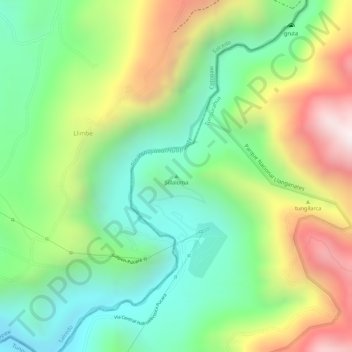 Mappa topografica Sillaloma, altitudine, rilievo