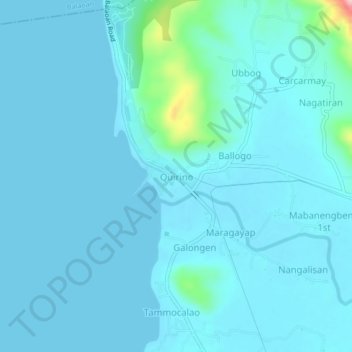 Mappa topografica Quirino, altitudine, rilievo