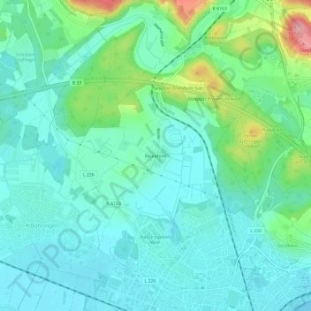 Mappa topografica Reutehöfe, altitudine, rilievo