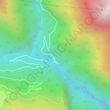 Mappa topografica Hirong, altitudine, rilievo