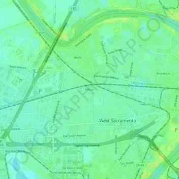 Mappa topografica Mikon, altitudine, rilievo