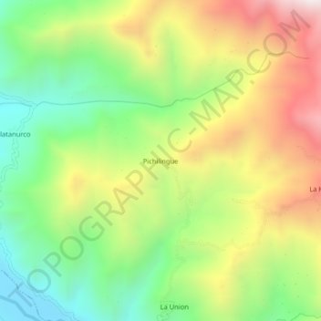 Mappa topografica Pichilingue, altitudine, rilievo