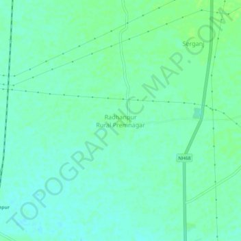 Mappa topografica Radhanpur Rural Premnagar, altitudine, rilievo