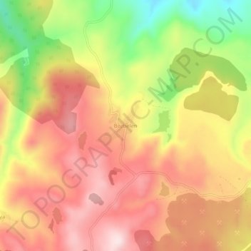 Mappa topografica Bozbelen, altitudine, rilievo