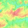 Mappa topografica Warrington, altitudine, rilievo