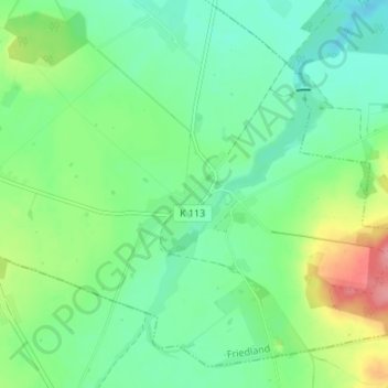 Mappa topografica Brohm, altitudine, rilievo