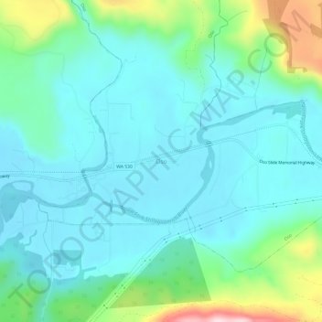 Mappa topografica Oso, altitudine, rilievo