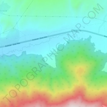 Mappa topografica Alacaatlı, altitudine, rilievo