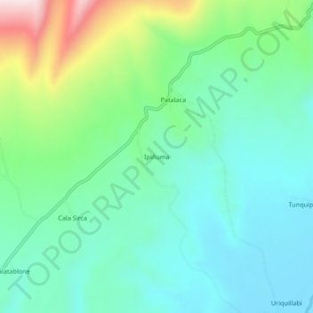 Mappa topografica Ipiñuma, altitudine, rilievo