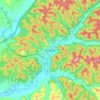 Mappa topografica Morehead, altitudine, rilievo