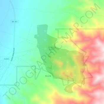 Mappa topografica Basic, altitudine, rilievo