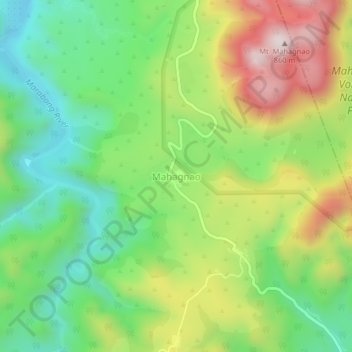 Mappa topografica Mahagnao, altitudine, rilievo